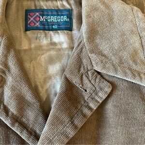70s McGregor Light Brown Corduroy Lined Jacket